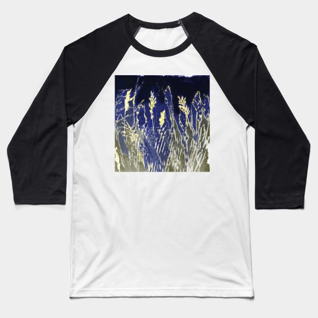 Mornington Skies 9 - Monoprint Baseball T-Shirt by BillyLee